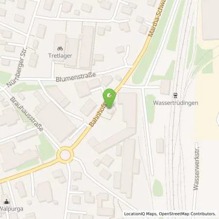 Standortübersicht der Tankstelle BayWa Tankstelle Wassertrüdingen in 91717 Wassertrüdingen