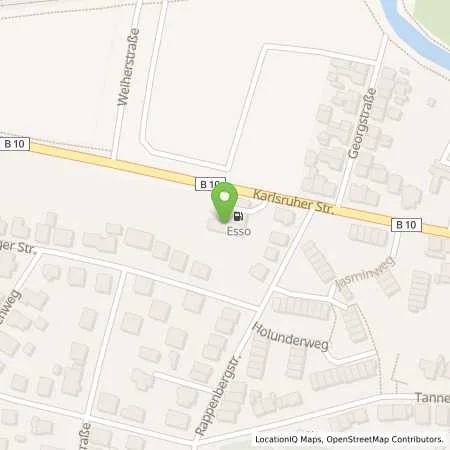Standortübersicht der Tankstelle Esso Tankstelle in 76327 PFINZTAL