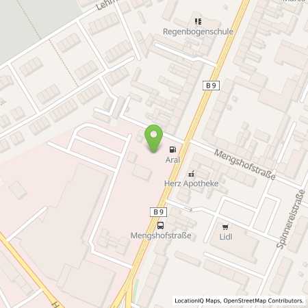 Standortübersicht der Benzin-Super-Diesel Tankstelle: Aral Tankstelle in 47805, Krefeld