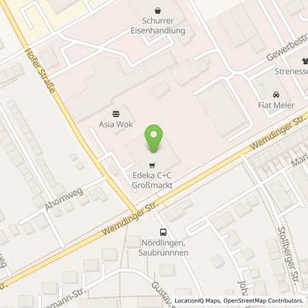 Standortübersicht der Tankstelle Tankstelle am C+C Markt in 86720 Nördlingen