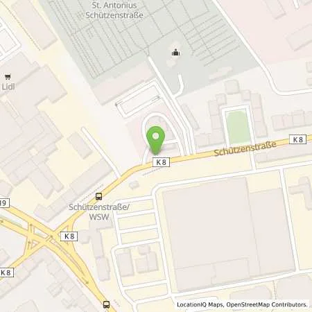 Standortübersicht der Tankstelle Shell Wuppertal Schützenstr. 27 in 42281 Wuppertal