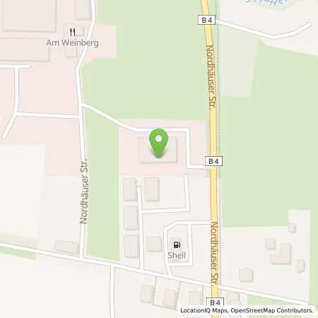 Standortübersicht der Tankstelle Shell Greussen Nordhäuser Str. 75 in 99718 Greussen