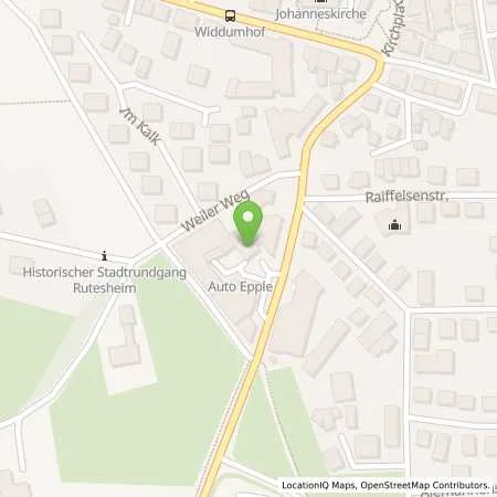 Standortübersicht der Tankstelle Auto Epple in 71277 Rutesheim