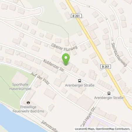 Standortübersicht der Tankstelle BELL Oil in 56130 Bad Ems