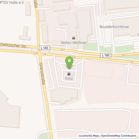 Standortübersicht der Benzin-Super-Diesel Tankstelle: Esso Tankstelle in 06112, HALLE