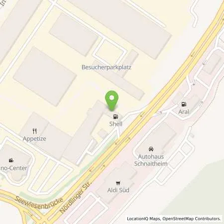 Standortübersicht der Tankstelle Heidenheim Nördlinger Strasse 71 in 89520 Heidenheim