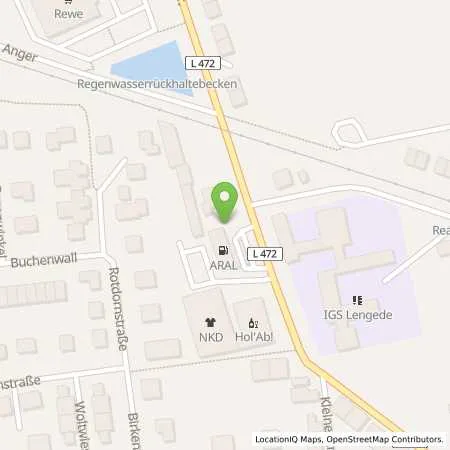 Standortübersicht der Tankstelle Aral Tankstelle in 38268 Lengede