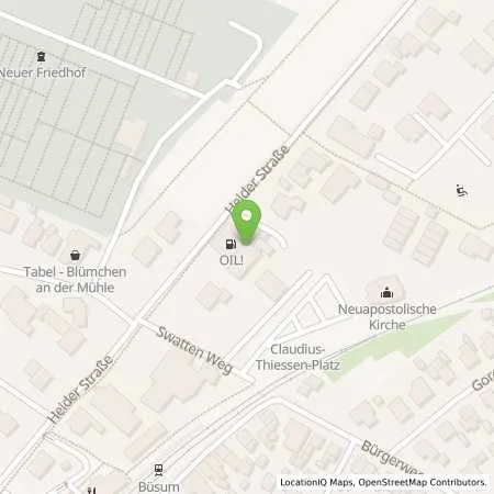 Standortübersicht der Tankstelle OIL! Tankstelle Büsum in 25761 Büsum