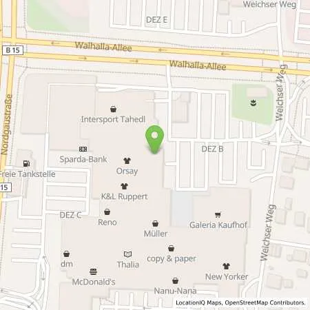 Standortübersicht der Tankstelle Donau-Einkaufszentrum Automatentankstelle in 93059 Regensburg