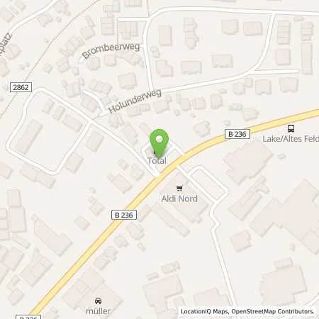 Standortübersicht der Tankstelle TotalEnergies Schmallenberg in 57392 Schmallenberg