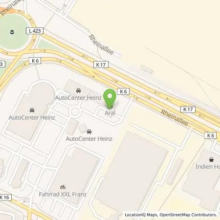 Standortübersicht der Tankstelle Aral Tankstelle in 55120 Mainz