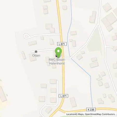 Standortübersicht der Tankstelle RWG Bissel-Halenhorst eG in 26197 Grossenkneten