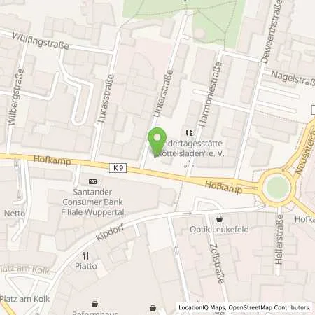 Standortübersicht der Tankstelle Elan Wuppertal in 42103 Wuppertal