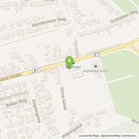 Standortübersicht der Tankstelle SB Gotha Weimarer Str. 176/ B7 in 99867 Gotha