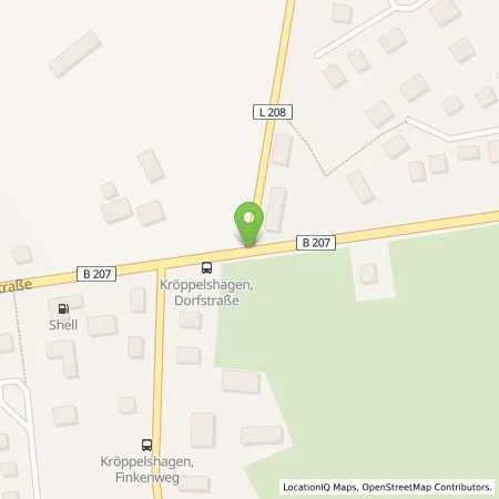 Standortübersicht der Tankstelle Hans Georg Voß in 21529 Kröppelshagen