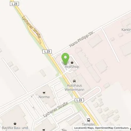 Standortübersicht der Tankstelle Aral Tankstelle in 17268 Templin