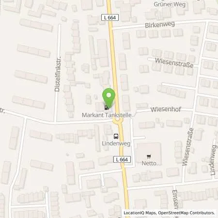 Standortübersicht der Tankstelle Liane Ronge in 59192 Bergkamen