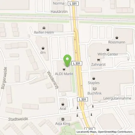 Standortübersicht der Tankstelle Aral Tankstelle in 23562 Lübeck