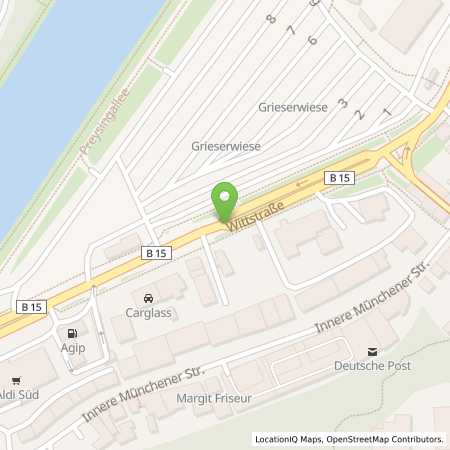 Standortübersicht der Benzin-Super-Diesel Tankstelle: JET LANDSHUT WITTSTR. 10 in 84036, LANDSHUT