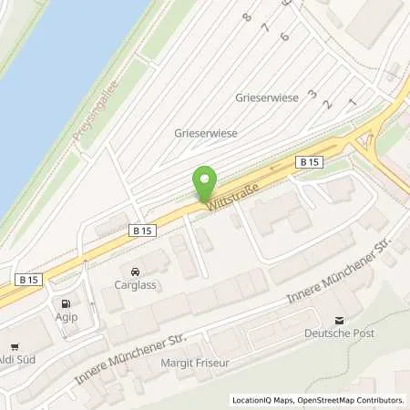 Standortübersicht der Tankstelle JET LANDSHUT WITTSTR. 10 in 84036 LANDSHUT