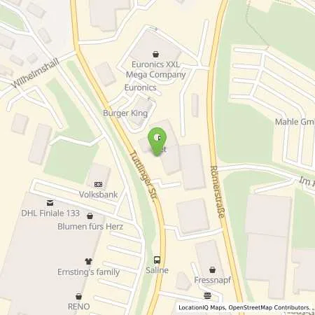 Standortübersicht der Tankstelle JET ROTTWEIL TUTTLINGER STR. 67 in 78628 ROTTWEIL