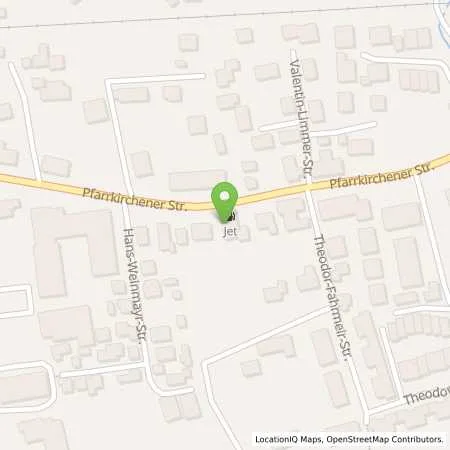 Standortübersicht der Tankstelle JET EGGENFELDEN PFARRKIRCHNER STR. 78 in 84307 EGGENFELDEN