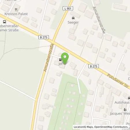 Standortübersicht der Tankstelle JET POTSDAM POTSDAMER STR. 164 in 14469 POTSDAM