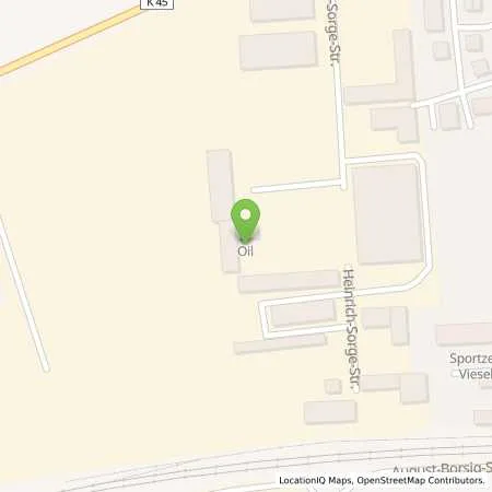 Standortübersicht der Tankstelle OIL! Tankstelle HTG mbH Vieselbach in 99198 Vieselbach