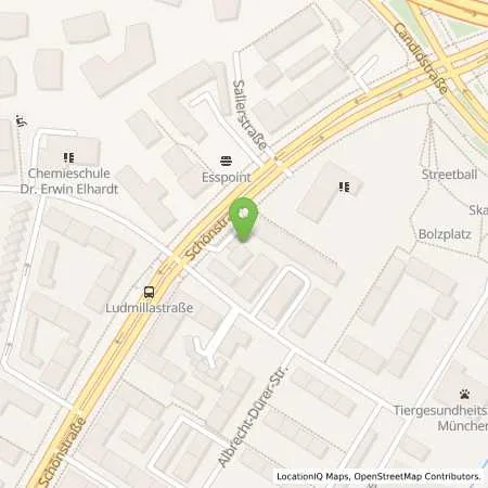 Standortübersicht der Tankstelle SÜD-TREIBSTOFF TANKSTELLE in 81543 München