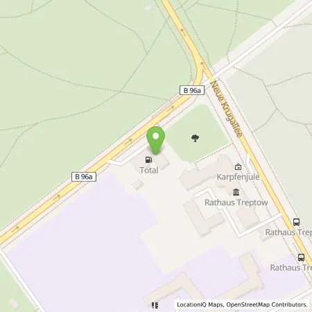 Standortübersicht der Tankstelle TotalEnergies Berlin in 12435 Berlin