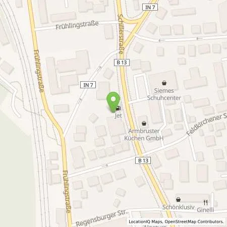 Standortübersicht der Tankstelle JET INGOLSTADT SCHILLERSTR. 8 in 85055 INGOLSTADT
