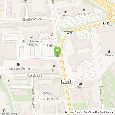 Standortübersicht der Tankstelle JET WORMS MAINZER STR. 53 in 67547 WORMS