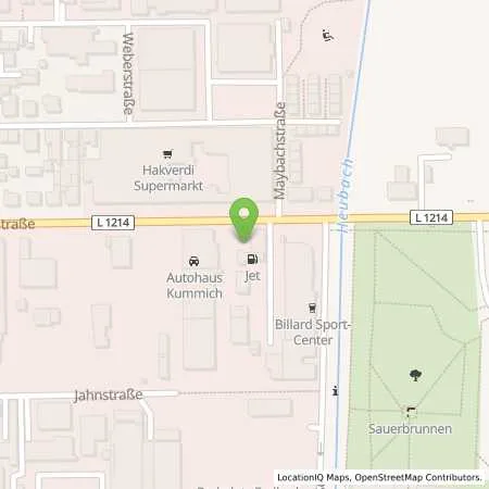 Standortübersicht der Tankstelle JET GOEPPINGEN ULMER STR. 44 in 73037 GOEPPINGEN