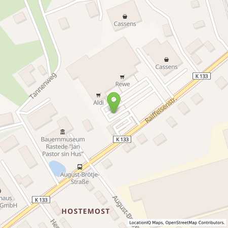 Standortübersicht der Benzin-Super-Diesel Tankstelle: JET RASTEDE RAIFFEISENSTR. 52 in 26180, RASTEDE