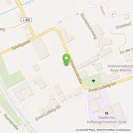 Standortübersicht der Tankstelle Supermarkt-Tankstelle am real,- Markt ALZEY FRIEDRICHSTR. 15 in 55232 Alzey