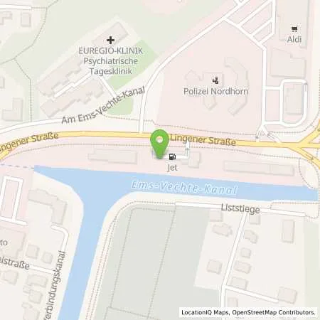 Standortübersicht der Tankstelle JET NORDHORN LINGENER STR. 100 in 48531 NORDHORN