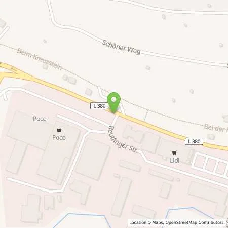 Standortübersicht der Tankstelle JET ENINGEN UNTER ACHALM REUTLINGER STRASSE 91 in 72800 ENINGEN UNTER ACHALM