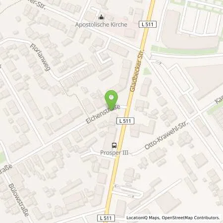 Standortübersicht der Tankstelle JET BOTTROP GLADBECKER STR. 113 in 46236 BOTTROP