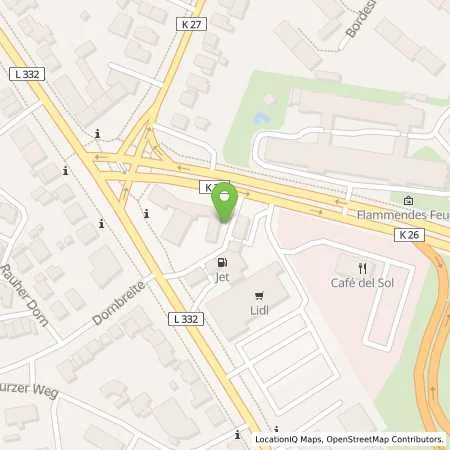 Standortübersicht der Tankstelle JET LUEBECK KREMPELSDORFER ALLEE 38 in 23556 LUEBECK