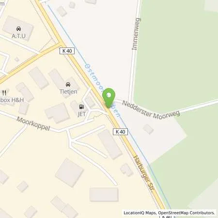 Standortübersicht der Tankstelle JET BUXTEHUDE MOORKOPPEL 3 in 21614 BUXTEHUDE