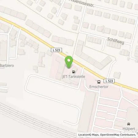 Standortübersicht der Tankstelle JET DORTMUND HERMANNSTR. 182 in 44263 DORTMUND