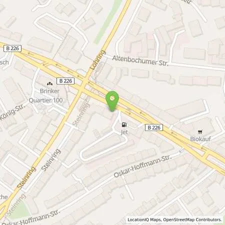 Standortübersicht der Tankstelle JET BOCHUM WITTENER STR. 110 in 44789 BOCHUM