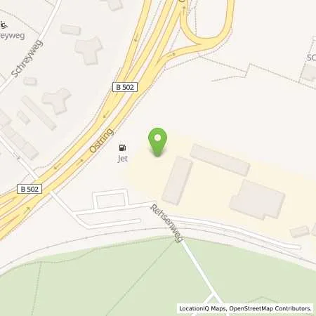 Standortübersicht der Tankstelle JET KIEL OSTRING 500 in 24148 KIEL