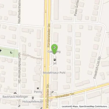 Standortübersicht der Tankstelle JET MUENCHEN FUERSTENRIEDER STR. 207 in 81377 MUENCHEN