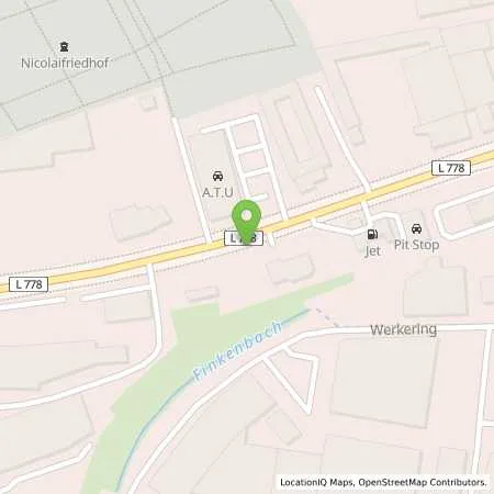 Standortübersicht der Tankstelle JET BIELEFELD ECKENDORFER STR. 14 A in 33609 BIELEFELD