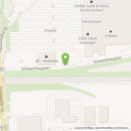 Standortübersicht der Tankstelle Supermarkt-Tankstelle MUENCHEN MARIA-PROBST-STRASSE 6 in 80939 MUENCHEN