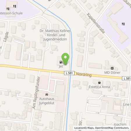 Standortübersicht der Tankstelle JET BORKEN NORDRING 46-48 in 46325 BORKEN