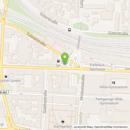 Standortübersicht der Tankstelle JET PFORZHEIM LUISENSTR. 16 in 75172 PFORZHEIM