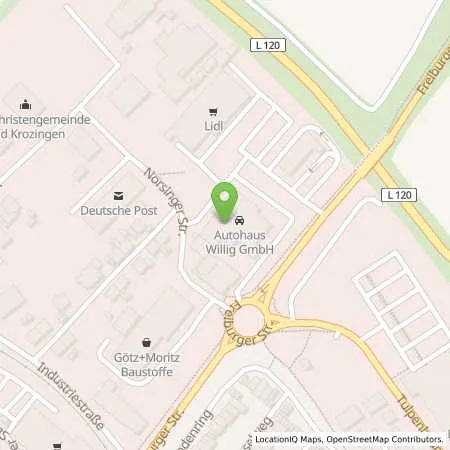 Standortübersicht der Tankstelle Willigs Neu- und Gebrauchtwagenhandel Bad Krozingen in 79189 Bad Krozingen