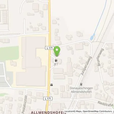 Standortübersicht der Tankstelle JET DONAUESCHINGEN FRIEDRICH-EBERT-STR. 51 in 78166 DONAUESCHINGEN